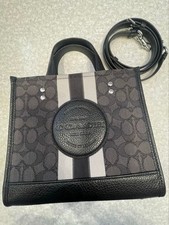 COACH 2Way Shoulder Bag Black Leather Tote Crossbody Authentic Excellent Condit