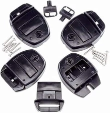 Essentials Spa Hot Tub Cover Locks Push Button Release Set of 4, Black 