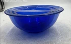 Pyrex Cobalt Blue Glass Glossy Finish Round Shape Mixing Bowls Set Of 3