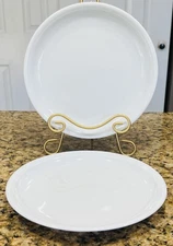 VTG Thomas Rosenthal White Coupe Dinner Plates 10” Set of 2 Germany Porcelain