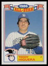 1987 Topps Glossy All-Stars Teddy Higuera #22 Milwaukee Brewers
