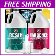 High Gloss Epoxy Resin Kit - UV & Impact Resistant, 1 Gallon