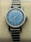 Timex Mercury 26mm Blue Dial Vintage Women's Mechanical Watch SS Expansion Runs