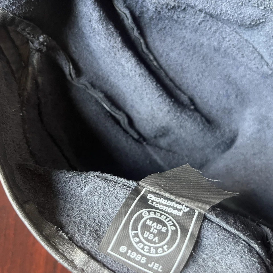 Винтажная кожаная регулируемая кепка с черепом Harley Davidson с орлиным когтем 90-е - Изображение 2 из 3