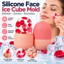 Reusable Silicone Face Ice Roller Cooling Facial Massage Skincare Beauty Tool UK
