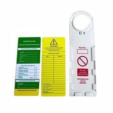 Scaffold Tags Safety Label with Plastic Holder