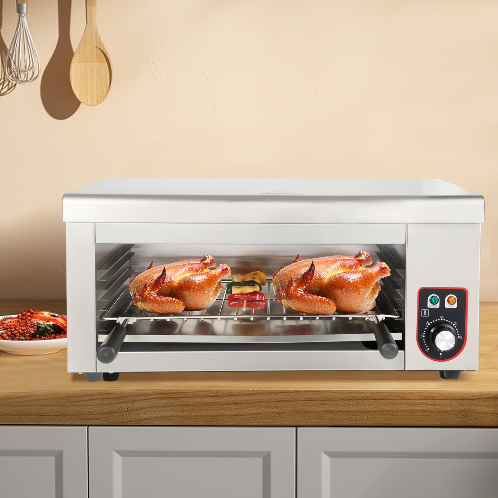 Electric Cheese Melter Cheesemelter Countertop Salamander Broiler Grill 1500 W