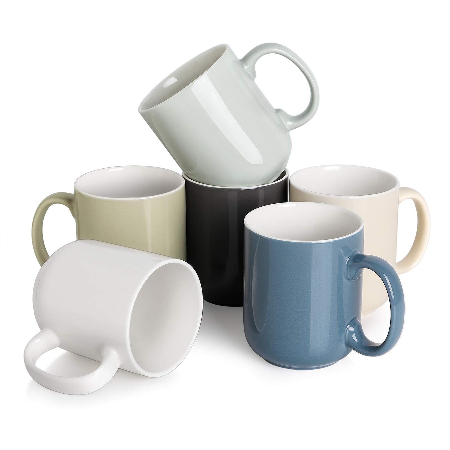 6-Piece 20oz Oversized Coffee Mugs Set - Large Ceramic Cups