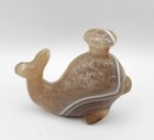 New Natural Stone Handcarved Druzy Dendritic Agate Crystal Small Whale Figure — photo 1