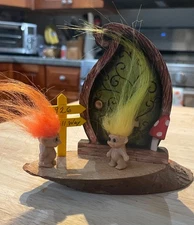 Miniature 1-inch Troll  Dolls in a Fantasy Diorama. Excellent!