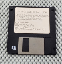 Microprose F-15 Strike Eagle III 3.5" Floppy Disk DEMO PRE-PRODUCTION - RARE