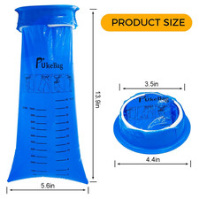 50-Pack Disposable Emesis Vomit Puke Throw-Up Barf Bags Air Sea Car Sickness Aid