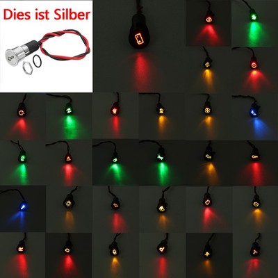 Universal 8mm 12V Anzeigelampe LED Signal Warn Licht Kontrollleuchte für Auto