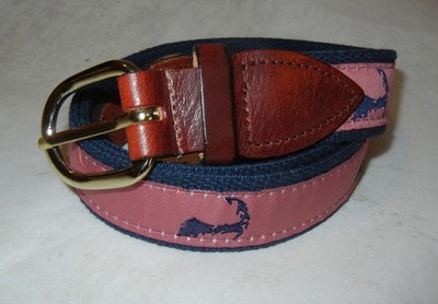 Cape Cod Belt Company Nautical Style Belt Cape Cod Peninsula Size Large  L Bl Pi