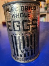 WWII UNOPENED U.S RATION TIN - DRIED WHOLE EGGS