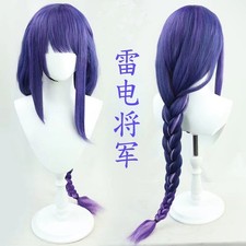 Raiden Shogun Genshin Impact Cosplay Wig LONG party hair Synthetic Costume Wigs