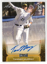 2020 Leaf Draft GOLD AUTO Tanner Murray #BA-TM1! White Sox! Rookie! Autograph