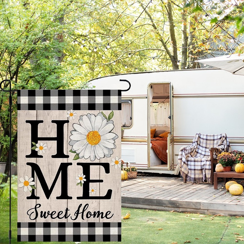 Weihnachts Gartenfahne Aus Leinen - Doppelseitig Bedruckt 30,5x45,7cm