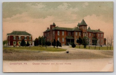Chester PA Hospital Nurses Home Postcard Unposted