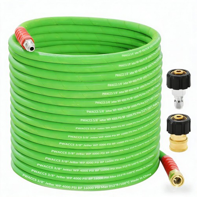 #ad PWACCS Pressure Washer Hose 50 FT 3 8quot; Kink Resistant Power Washer Hose Stee... $85.51