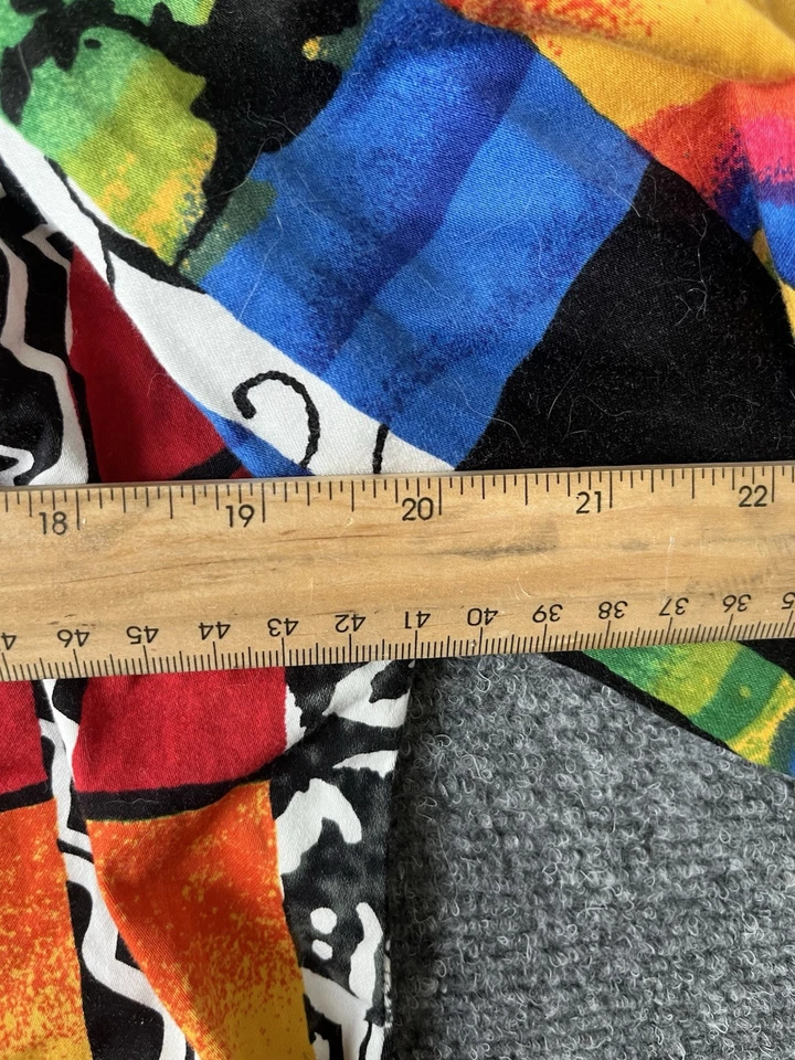 Top vintage Erin London para mujer cremallera completa parche bloque multicolor años 90 talla grande Foto 3 de 4