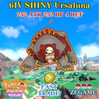  POKEMON 6IV SHINY Ursaluna + EVS   SCARLET and VIOLET  Online delivery  ENG