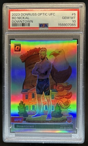 2023 Panini Donruss Optic UFC Bo Nickal Downtown! SSP RC Rookie #5 PSA 10
