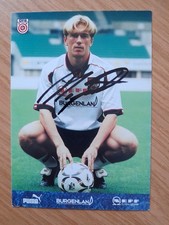 Stara karta z autografem ÖFB Puma od byłego gracza narodowego Christiana Mayrleba ręcznie podpisana
