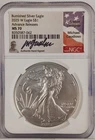2025 W Burnished Eagle Advance Releases S$1 MS 70 signed by Michael Gaudioso
