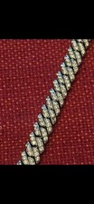 Real Miami Cuban Link Chain Iced MOISSANITE Solid 925 Sterling Silver Necklace 