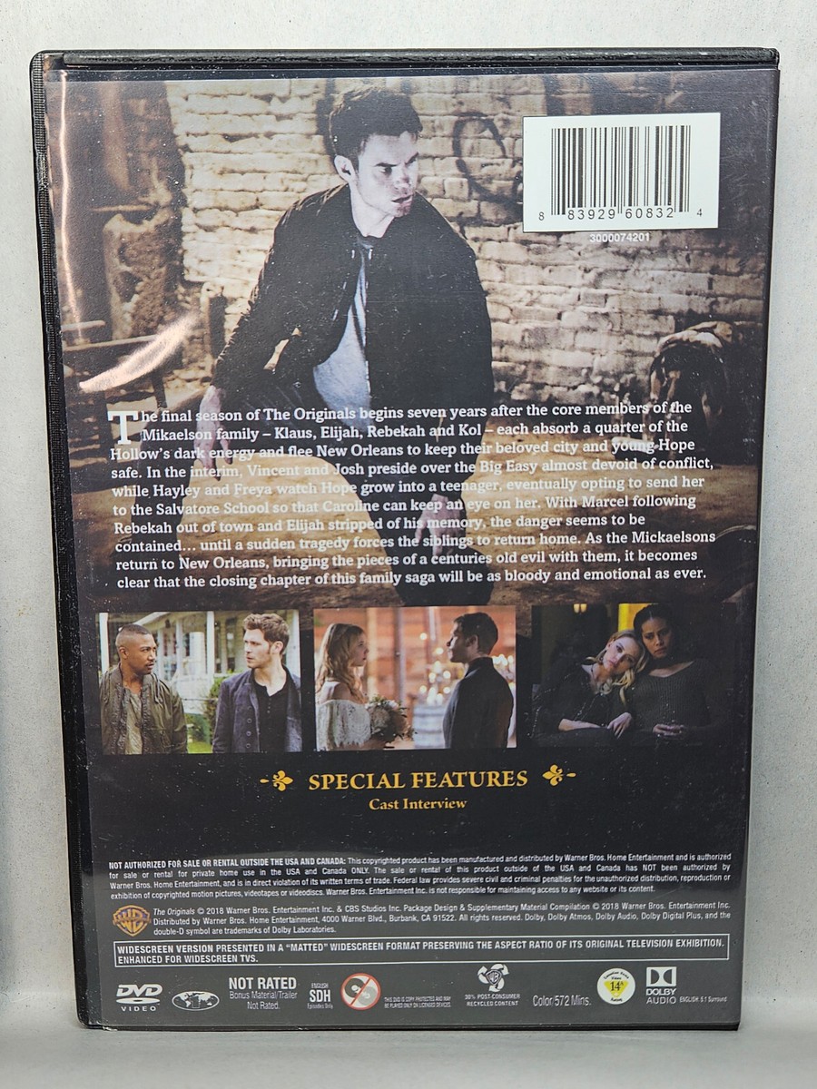 The Originals: the Fifth and Final Season (DVD, 2018) 883929608324