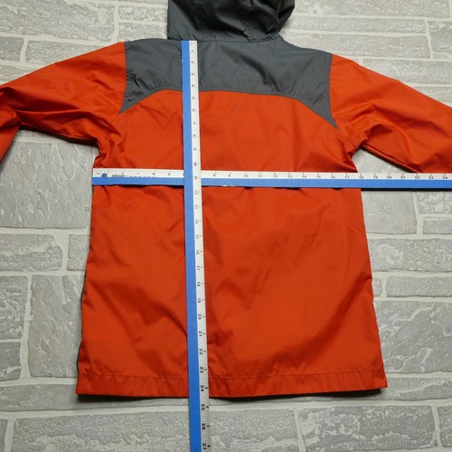 Columbia Jacket Youth L (14/16) Red Gray Windbreaker Hooded Lightweight Packable - Picture 4 of 6