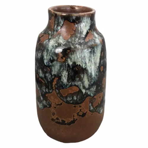 Pottery ARTS & CRAFTS  USA  Mottled Matte Brown Earth VTG