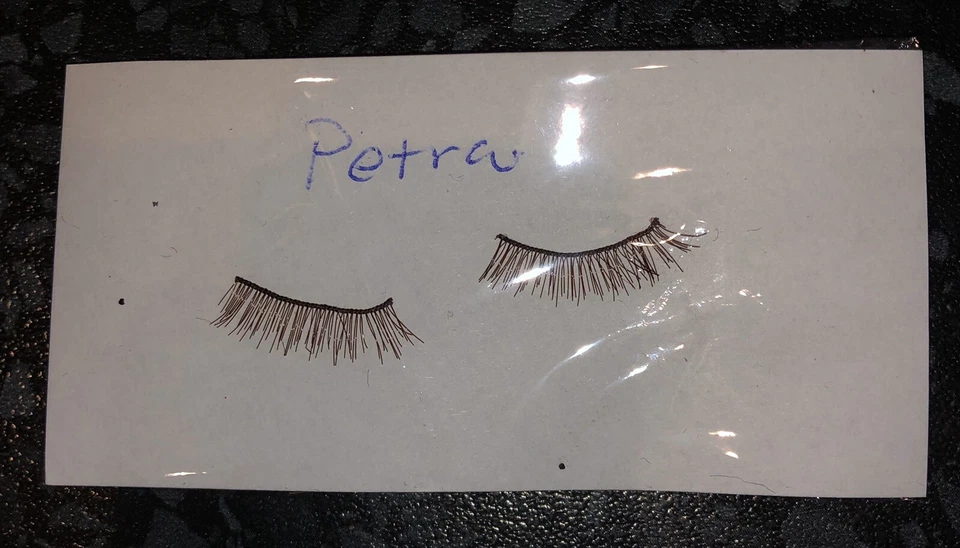 MARKENLOS Puppen Wimpern P + P für Augen 18-20 mm, W 14 mm 1Paar/2 Stück Farbe Braun