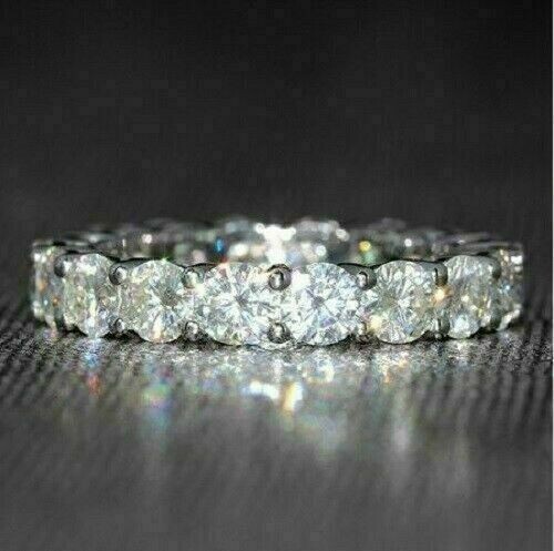 Bague Homme Moissanite 2ct – Argent 925 Plaqué Or Blanc – PINKY Ring Personnalisable