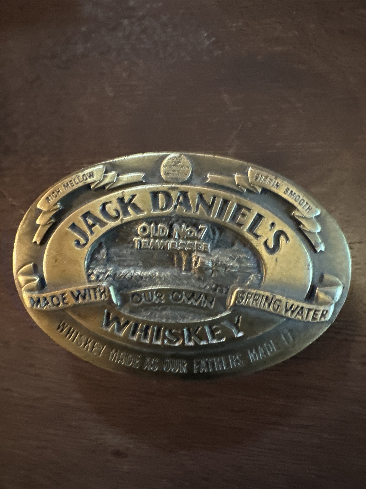 1989 JACK DANIELS' TENNESSEE WHISKEY BELT BUCKLE D190 Gem