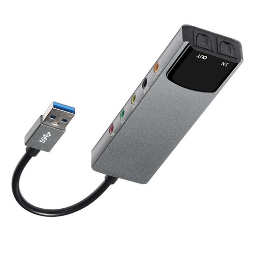 USB Sound Card 5.1 Channel External Audio-Card For PC/Computer Optical - Photo 5/11