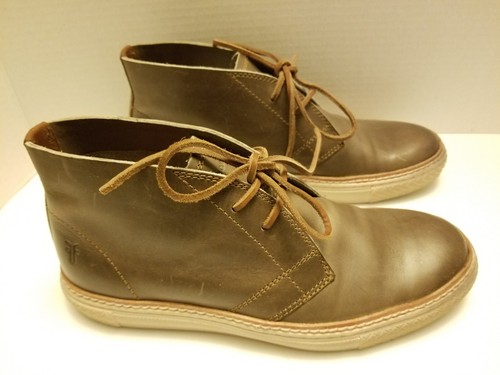 Scarpe sneakers Frye uomo taglia 8,5 Gates Chukka stivali pelle pietra - Foto 2 di 12