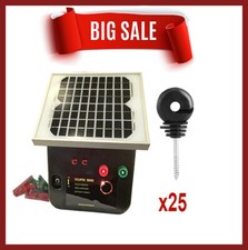 8km Eclipse 8000 Solar Electric Fence Energiser 25 screw woodpost Thunderbird