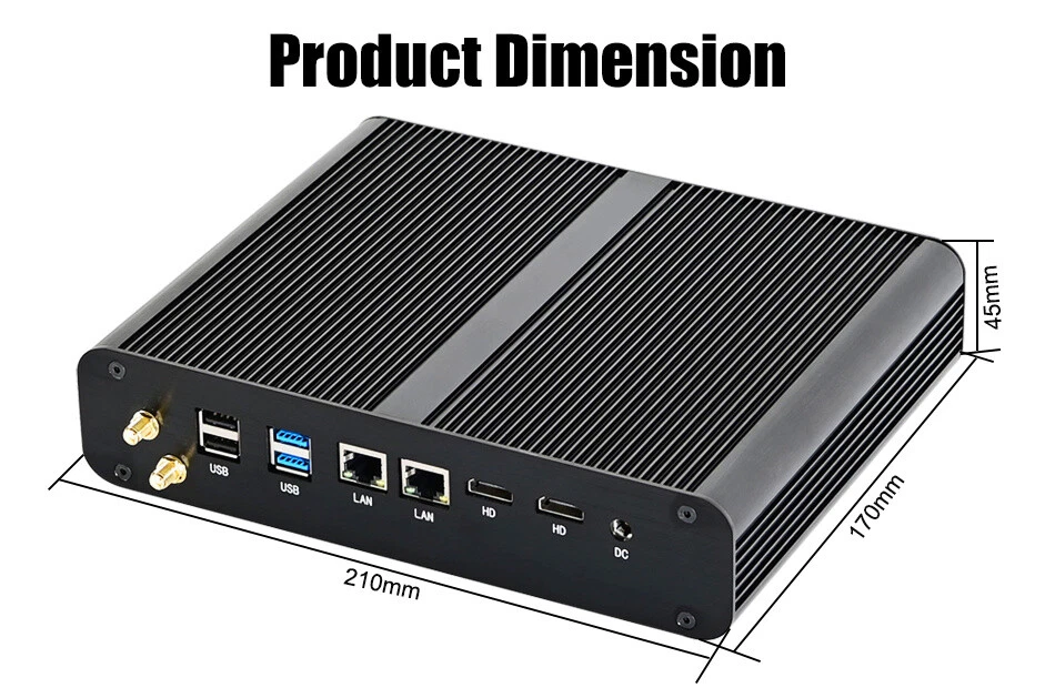 Intel i7-1065G7 Desktop PC Linux Ubuntu 22.04  2*LAN 2*HDMI 4K 16/32GB 512GB/1TB - Image 4 of 4