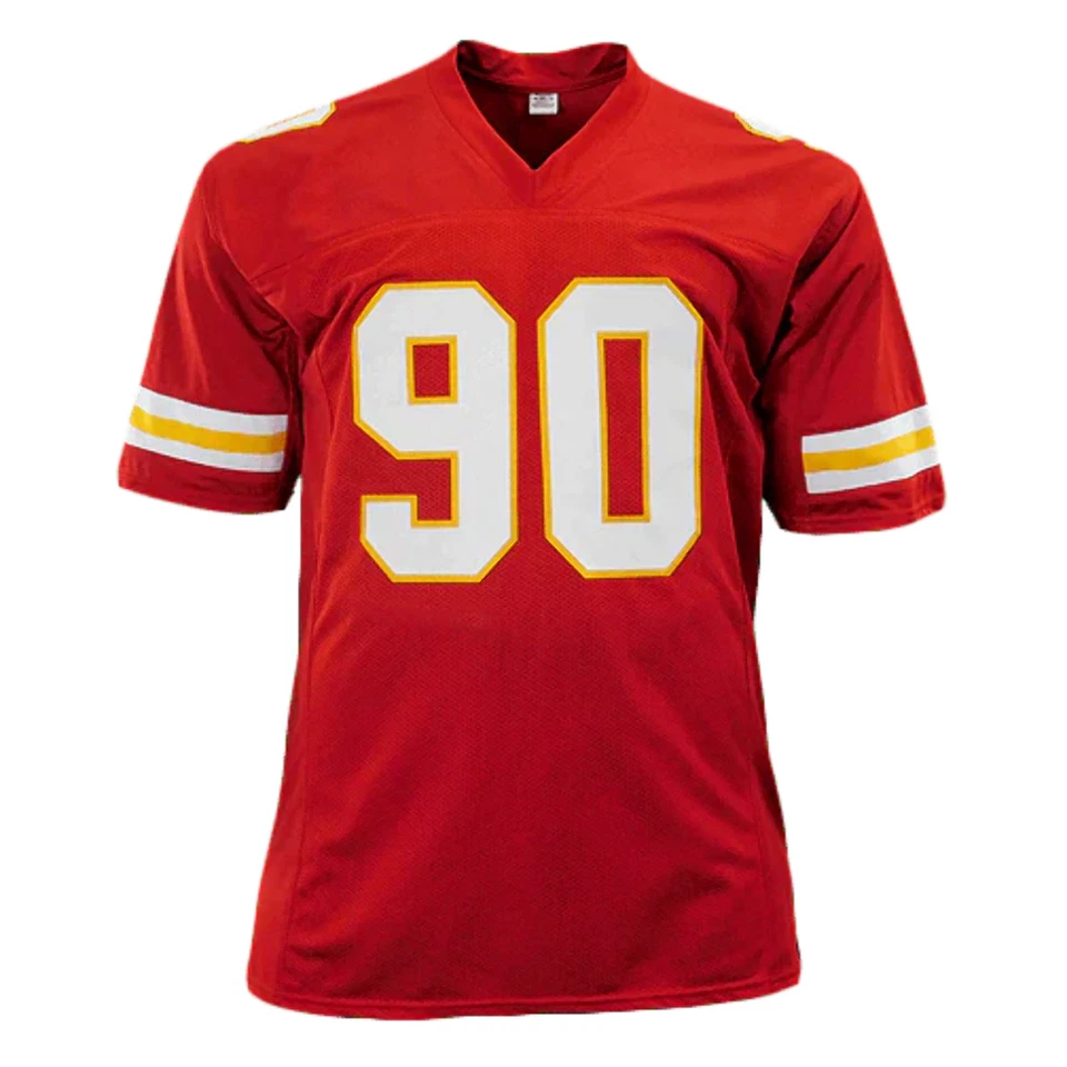 Camiseta de fútbol roja firmada por Neil Smith Kansas City Pro Edition (JSA) Foto 2 de 4