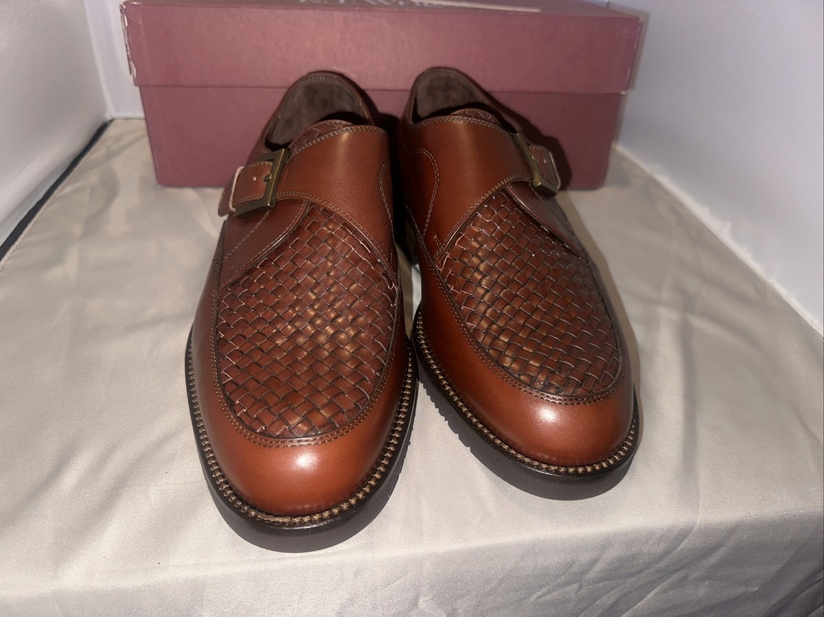 E T WRIGHT Monk Strap Brown Leather Shoes Italy Sz 8 NEW | eBay display picture 3