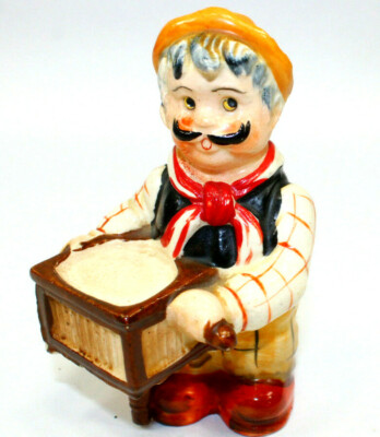 Vintage Ardalt Organ Grinder Man w Mustache Salt Shaker No Monkey Japan Figural