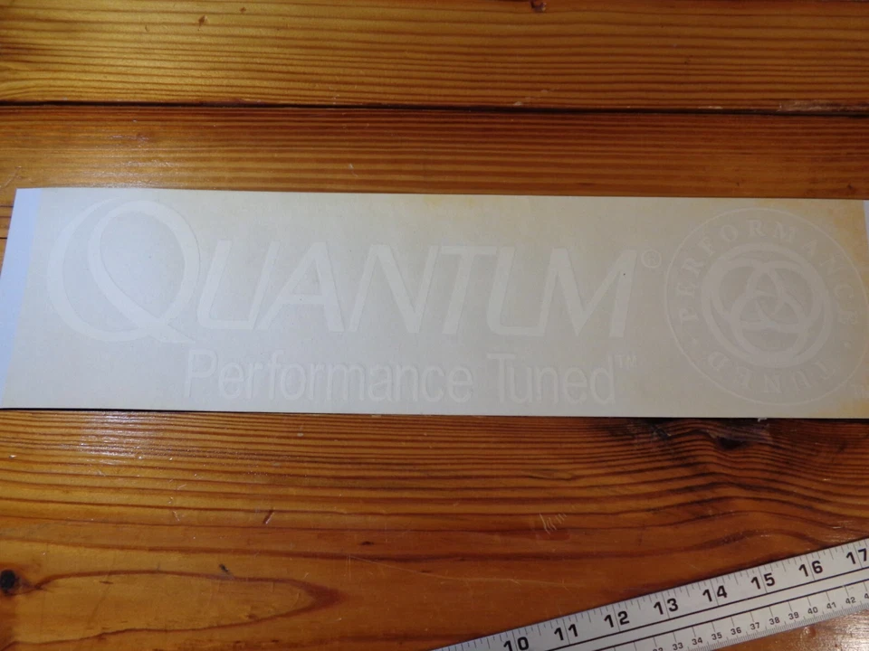 2 calcomanías adhesivas de pesca cuántica extra grandes blancas vintage 20+ yo barco/camión Foto 4 de 4