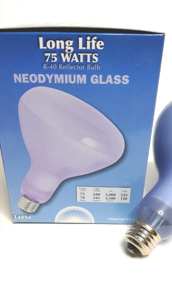 75W Flood 125V R40   TRUE LIGHT Wide Spectrum  Bulb - Frosted Free Shipping  - Image 2 of 2