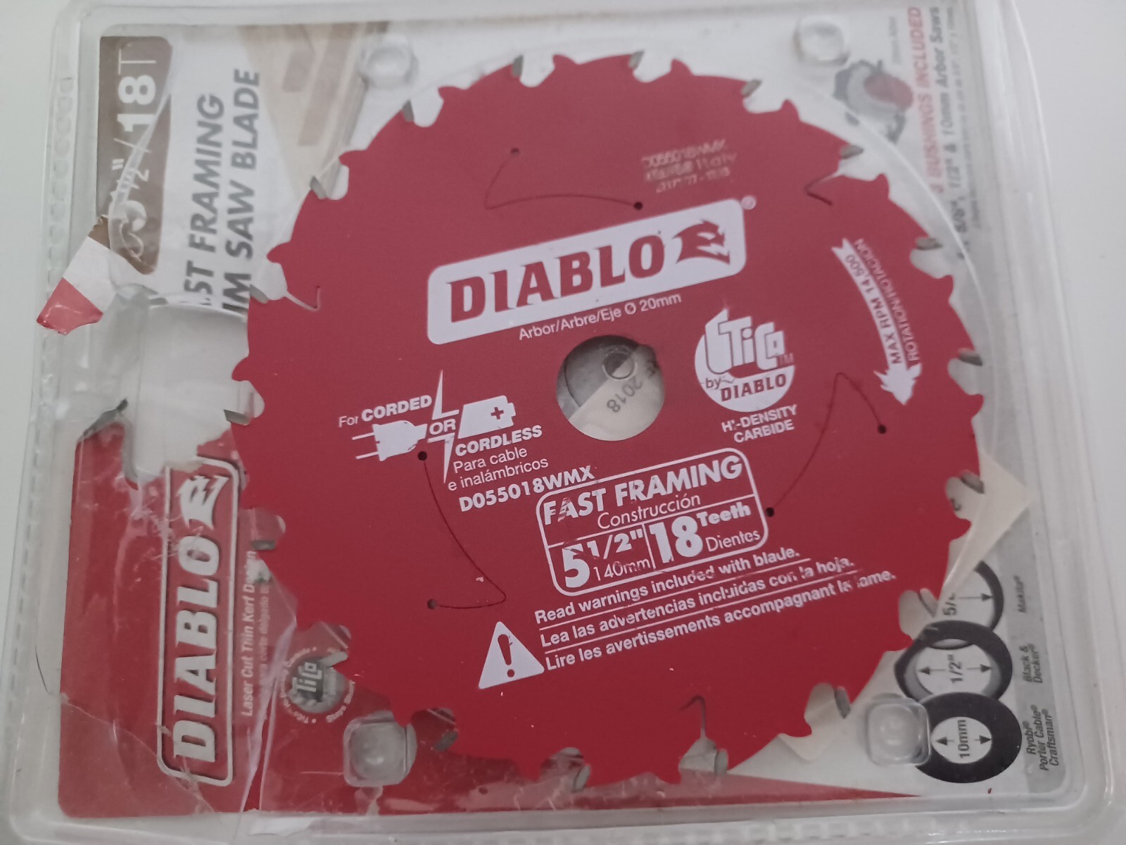 FreudDiablo Circular Saw Framing Blade DB 51/2 X 18T Wood CSB MB