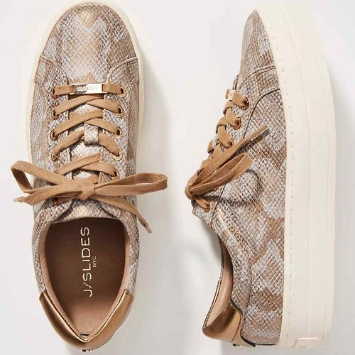 j slides sneakers snakeskin
