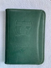 Leed’s Portfolio Notebook Cover Green Faux Leather Zip Around Truckload Carriers
