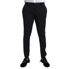 DOLCE & GABBANA Pants Black Wool Stretch Men Skinny Trouser IT50/W36/L 1130usd