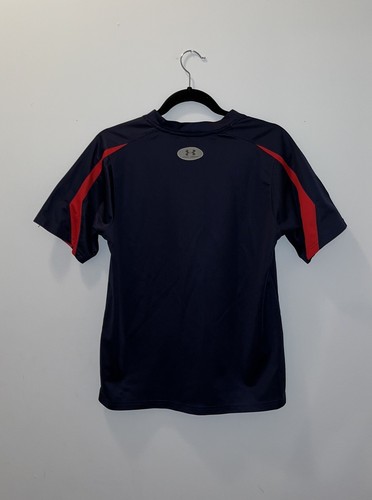 Under Armour Ole Miss Rebels Navy Red Short Sleeve Shirt Youth Boys XL - Picture 5 of 7